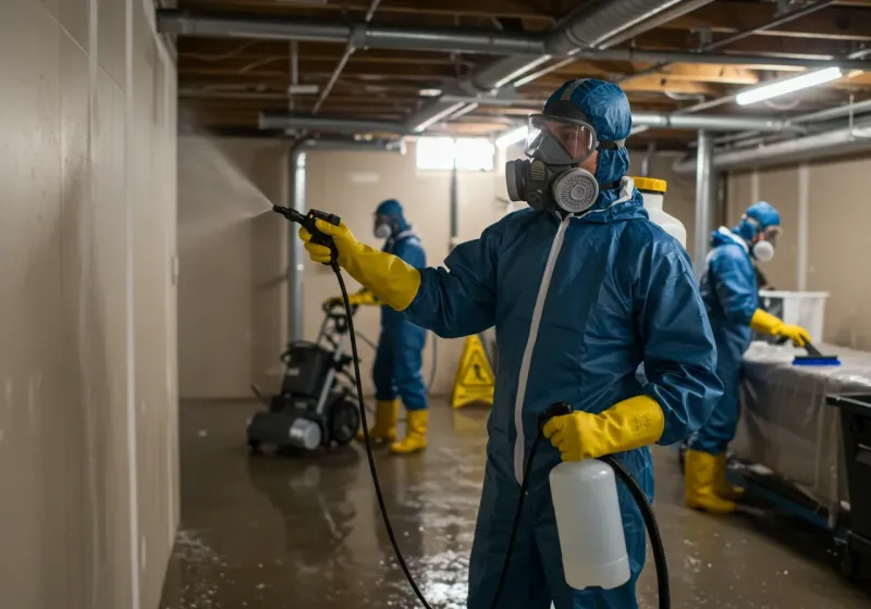 Basement Sanitization and Antimicrobial Treatment process in Granville, WV
